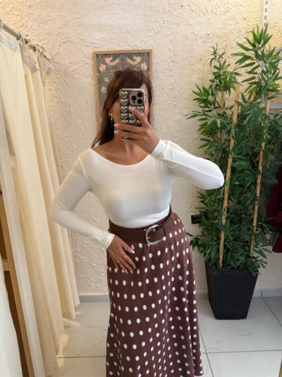 Kayık Yaka Body Krem 