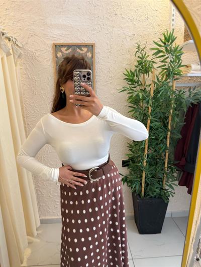 Kayık Yaka Body Krem 