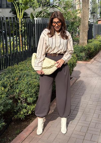 Kumaş Jogger Kahverengi