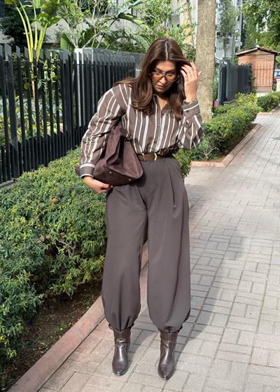 Kumaş Jogger Kahverengi