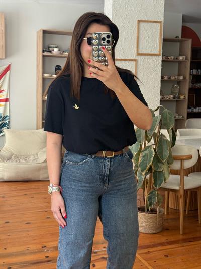 Kuş Logolu Beymen T-shirt Siyah