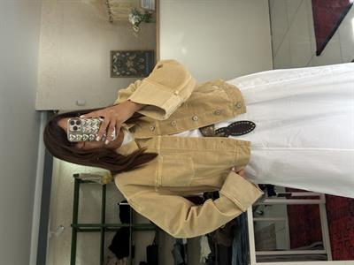 Marka Denim Ceket Camel