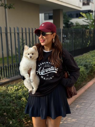 Marka Sweatshirt Oversize Siyah 