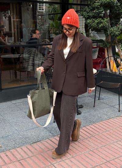Oversize  Blazer Ceket Kahverengi