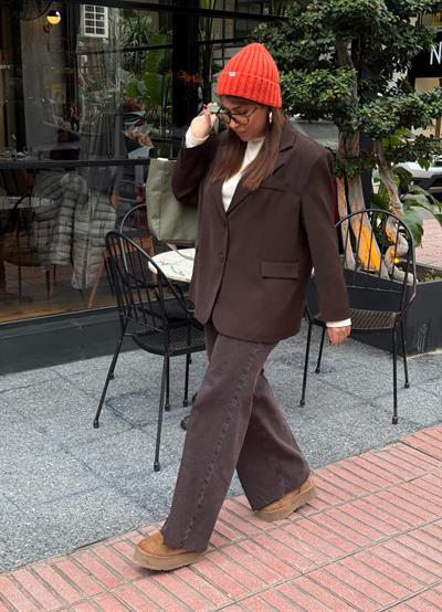 Oversize  Blazer Ceket Kahverengi