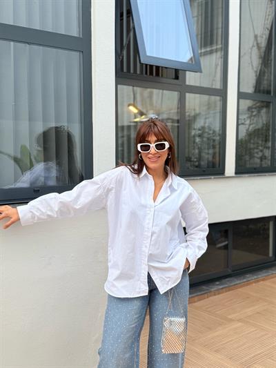 Oversize Gömlek  Beyaz