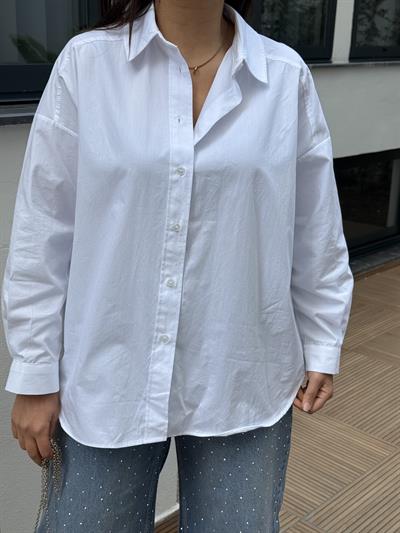 Oversize Gömlek  Beyaz