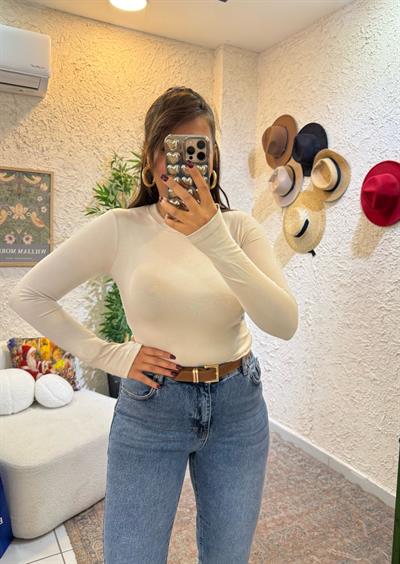 Oysho Parmak Geçirmeli Body Vizon