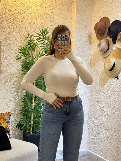 Oysho Parmak Geçirmeli Body Vizon