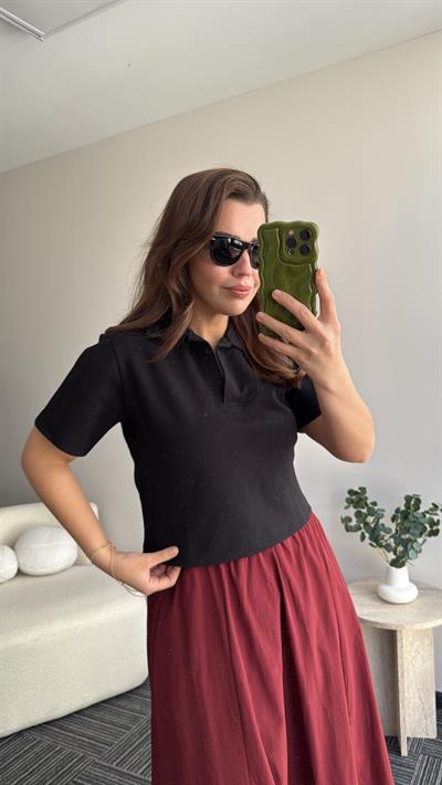 Polo Yaka T-Shirt  Krem