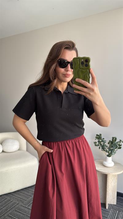 Polo Yaka T-Shirt  Krem