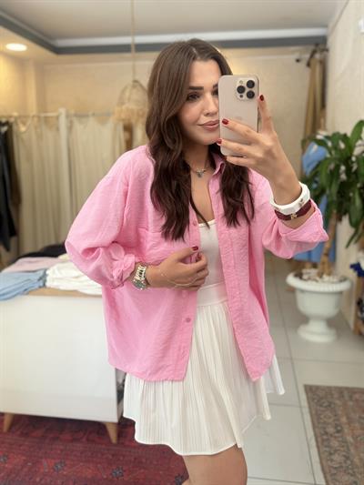 Tensel Gömlek Pembe
