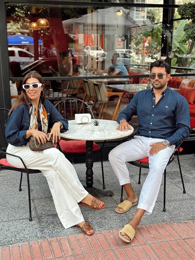 Unisex Keten Gömlek  Lacivert