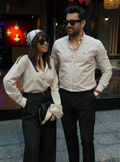 Unisex Pötikare Poplin Gömlek  Vizon
