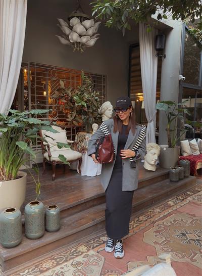 Uzun Dar Elbise Siyah