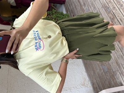 Volanlı Etek Yeşil 