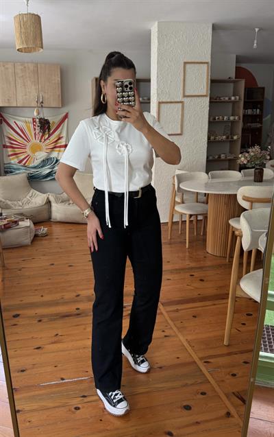Wıde Leg Jean Siyah