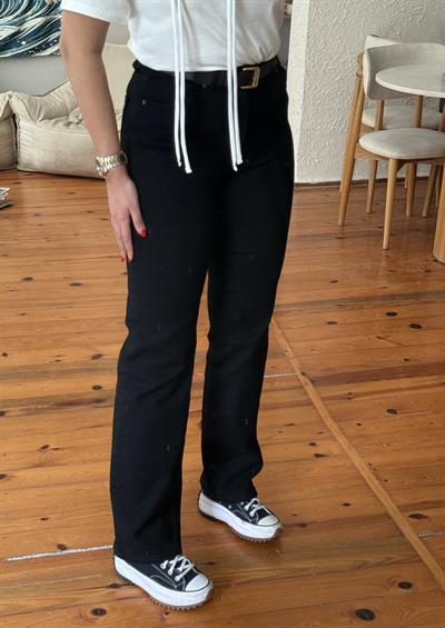 Wıde Leg Jean Siyah