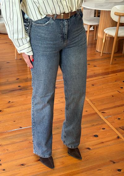 Wıde Leg Kemerli Jean Tint Denim