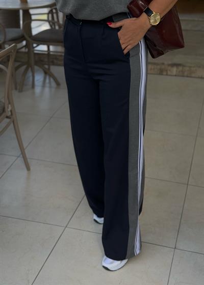 Yanları Şeritli Spor Palazzo Lacivert