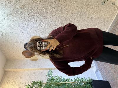 Yumoş Oversize Kazak Bordo