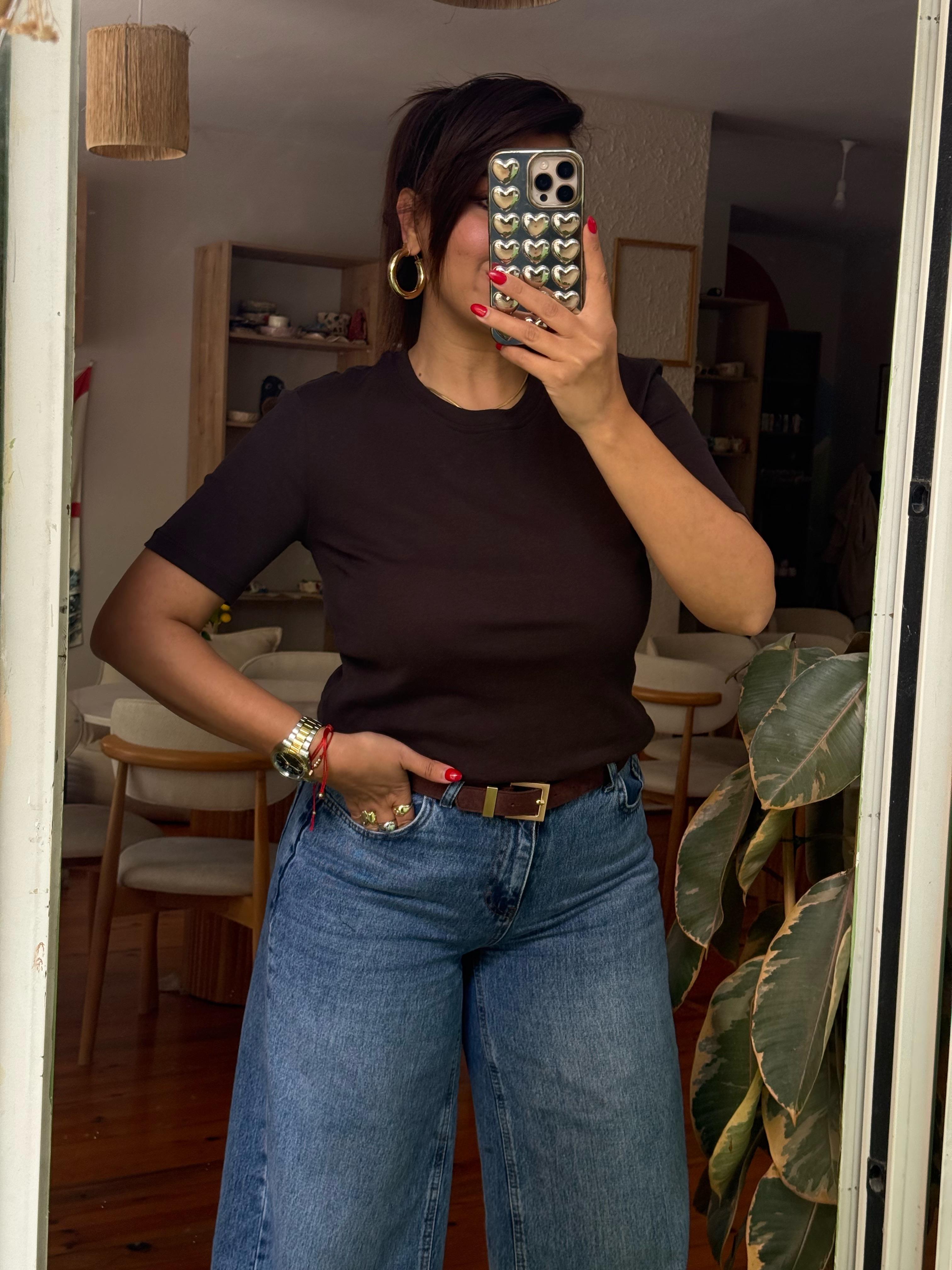 Basic T-shirt Kahverengi