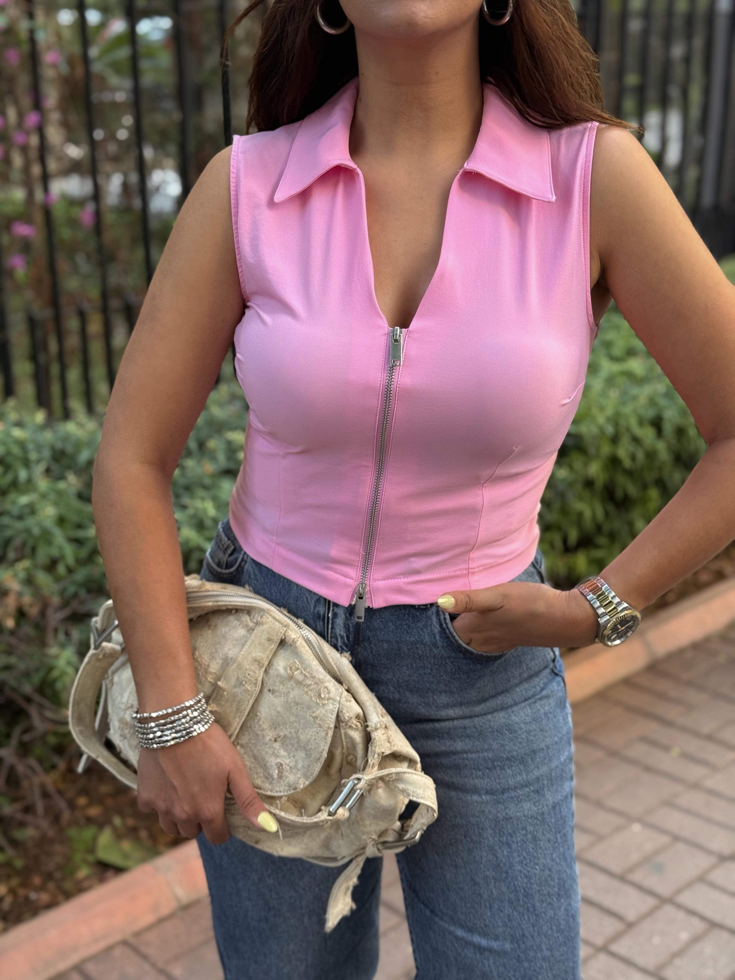 Fermualı Bluz Pembe