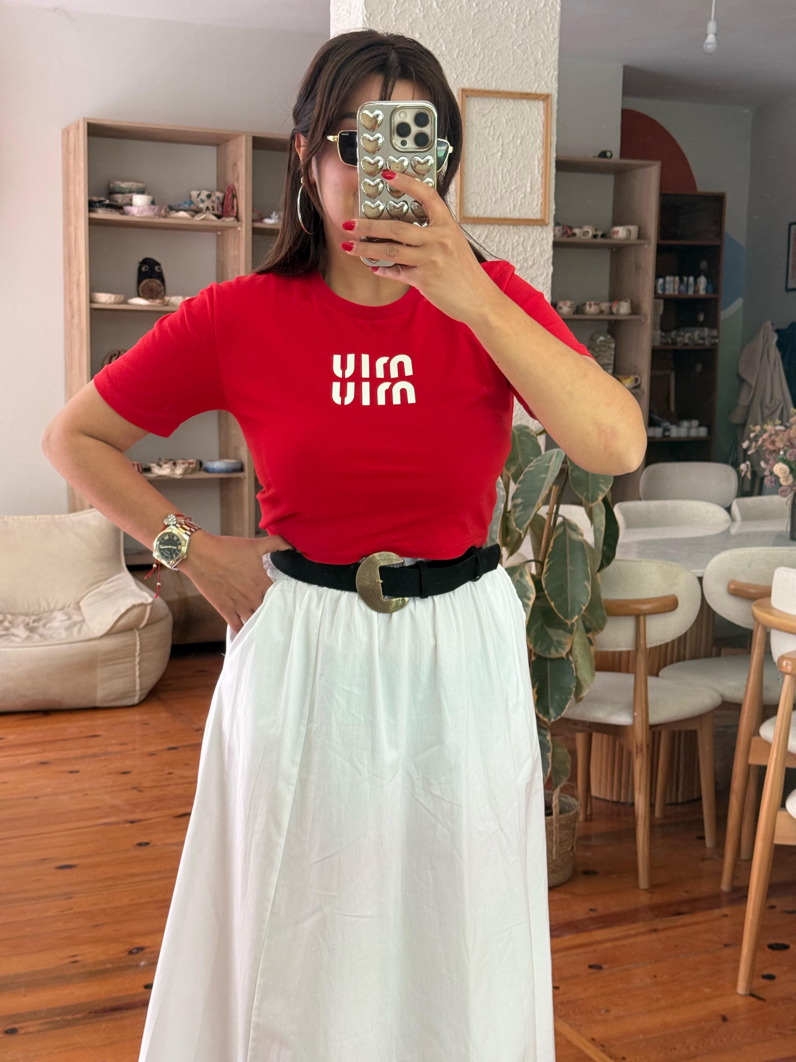 Mıu T-shirt Kırmızı
