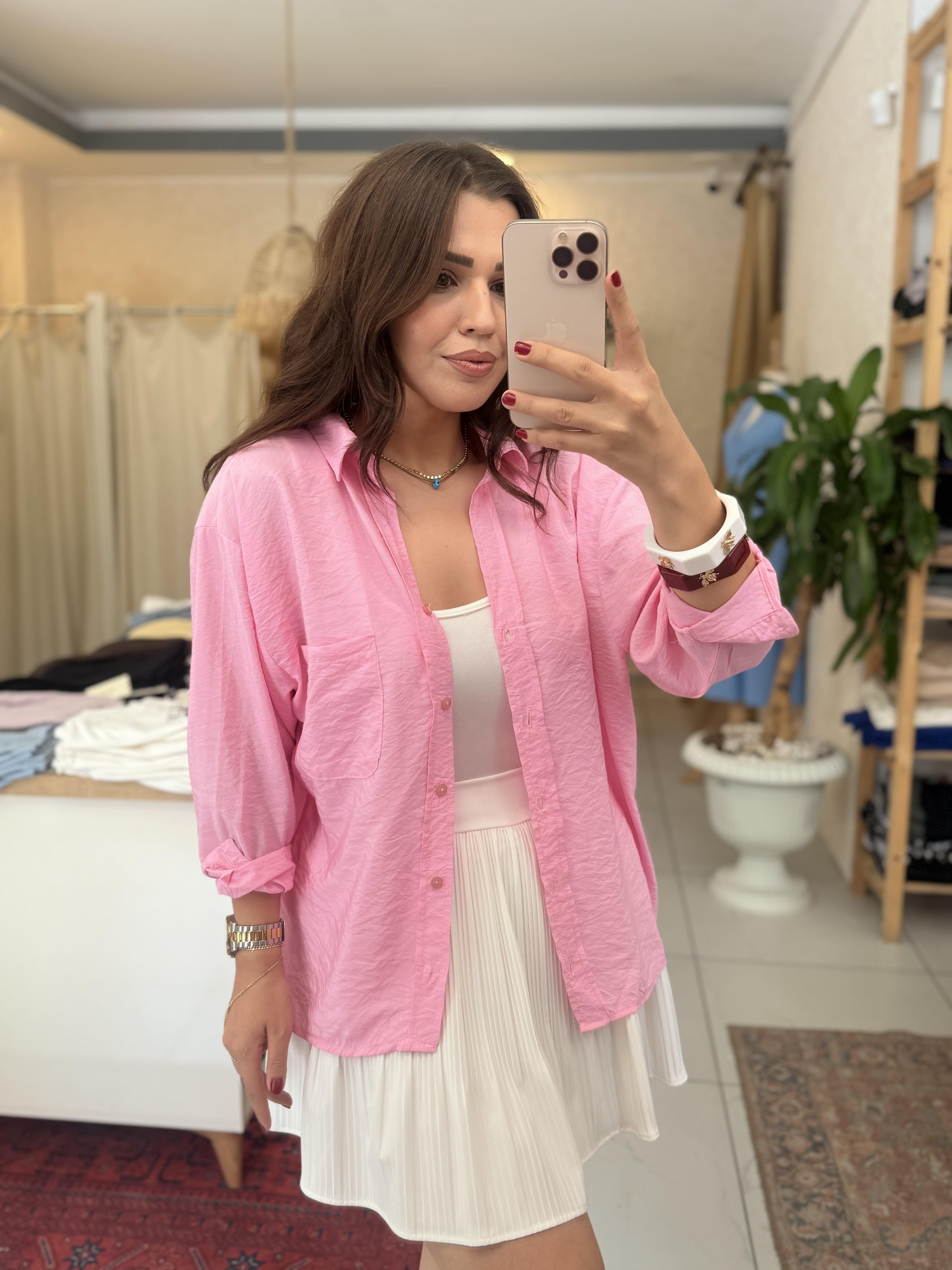 Tensel Gömlek Pembe