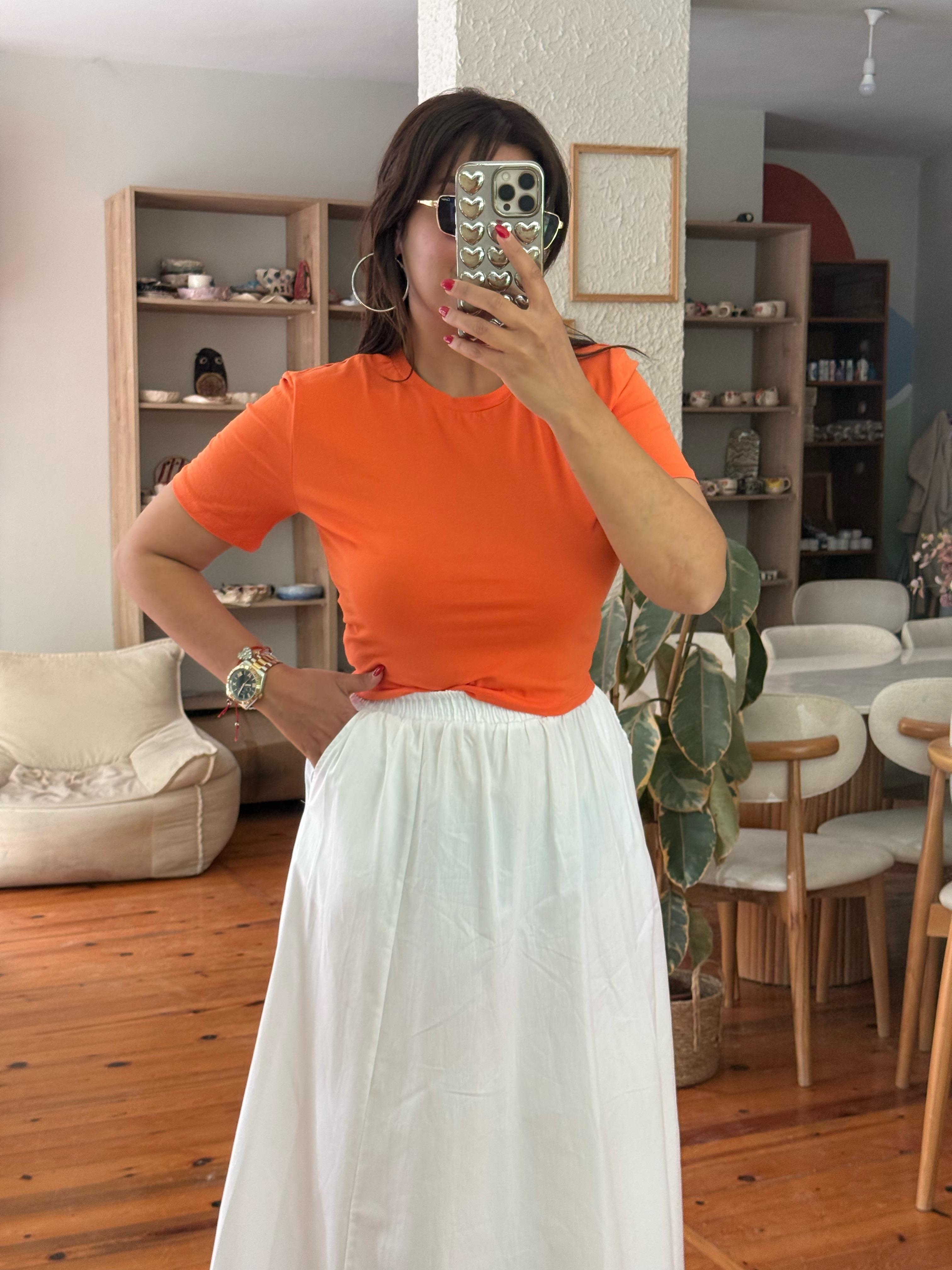 Zara T-shirt Turuncu