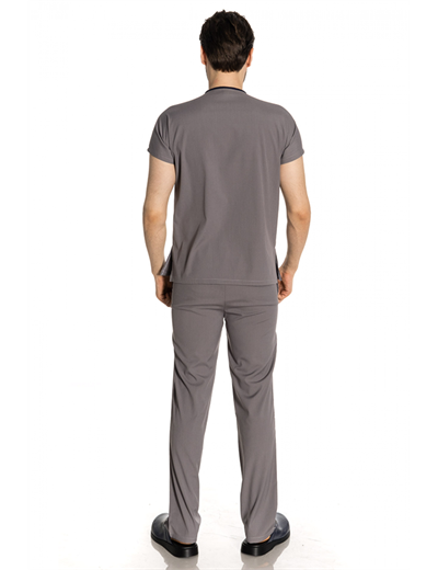 Açık Gri Likralı Greys Scrubs Takım