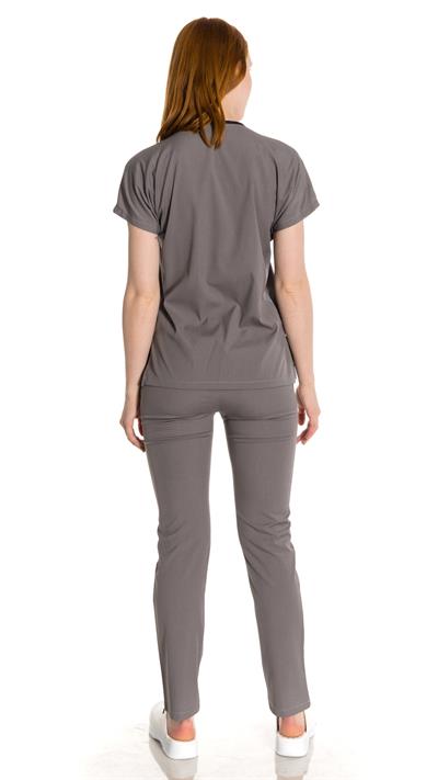 Açık Gri Likralı Greys Scrubs Takım