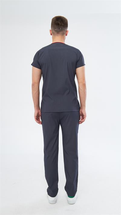 Antrasit Likralı Greys Scrubs Takım