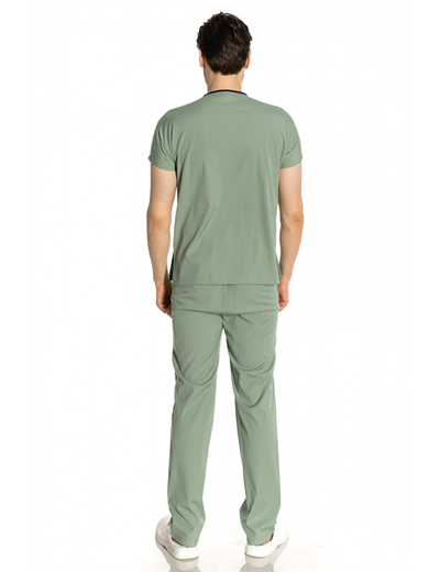 Çağla Yeşili Likralı Greys Scrubs Takım