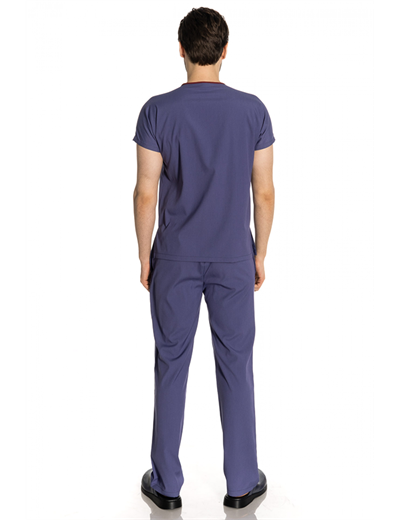 Duman Gri Likralı Greys Scrubs Takım