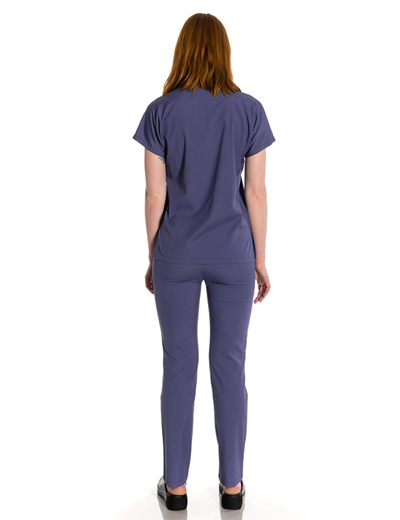 Duman Gri Likralı Greys Scrubs Takım