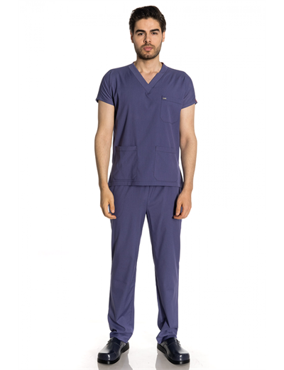 Duman Gri Likralı Greys Scrubs Takım
