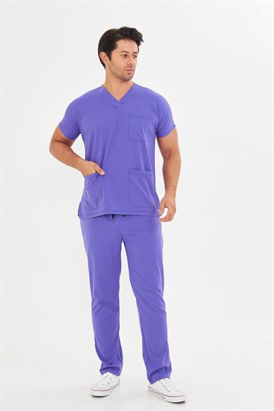 Lavanta Likralı Greys Scrubs Takım
