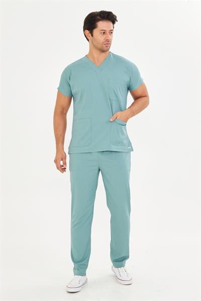 Petrol Likralı Greys Scrubs Takım