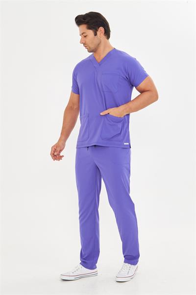 Lavanta Likralı Greys Scrubs Takım