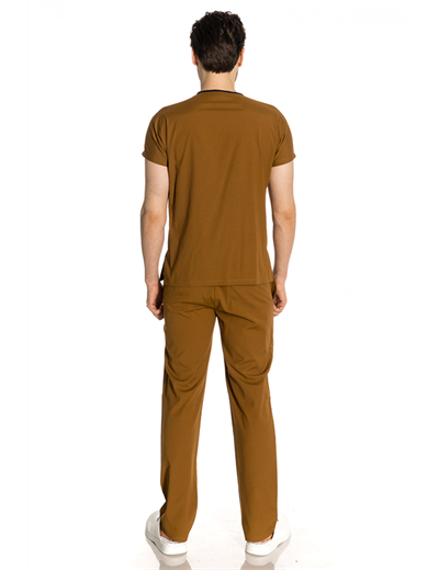 Hardal Sarısı Likralı Greys Scrubs Takım