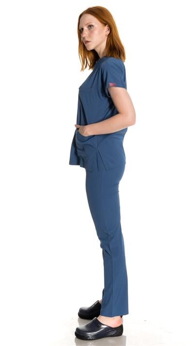 İndigo  Likralı Greys Scrubs Takım