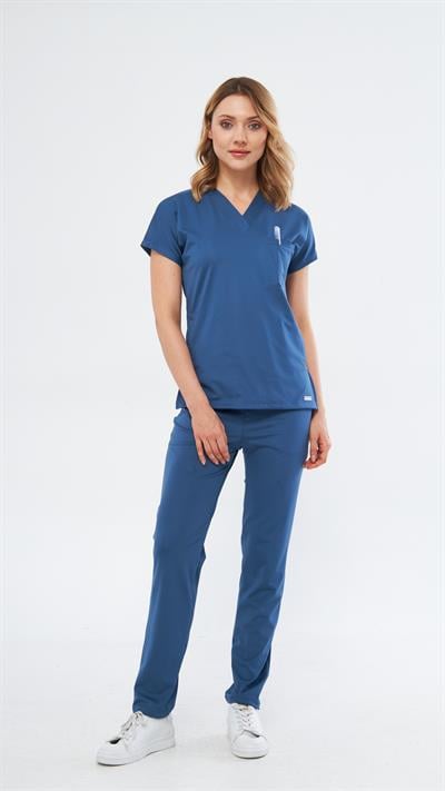 Indigo Likralı Satori T2 Scrubs Takım