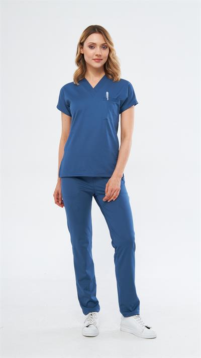 Indigo Likralı Satori T2 Scrubs Takım
