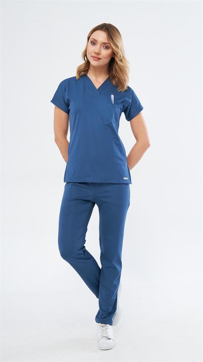Indigo Likralı Satori T2 Scrubs Takım