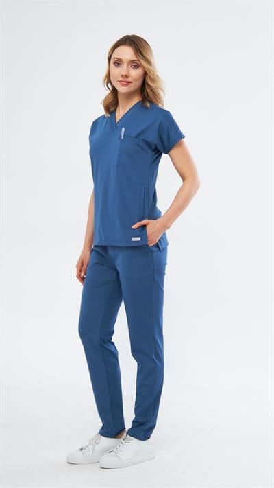Indigo Likralı Satori T2 Scrubs Takım
