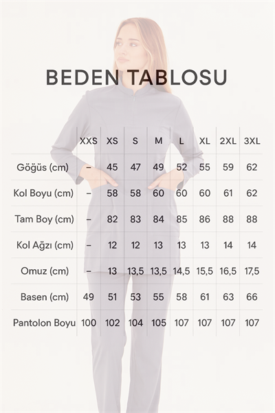 Pudra Likralı Tesettür Scrubs Takım