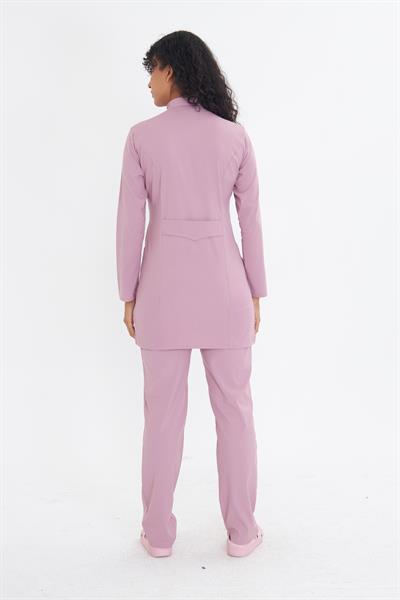 Pudra Likralı Tesettür Scrubs Takım