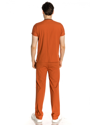 Kiremit Likralı Greys Scrubs Takım