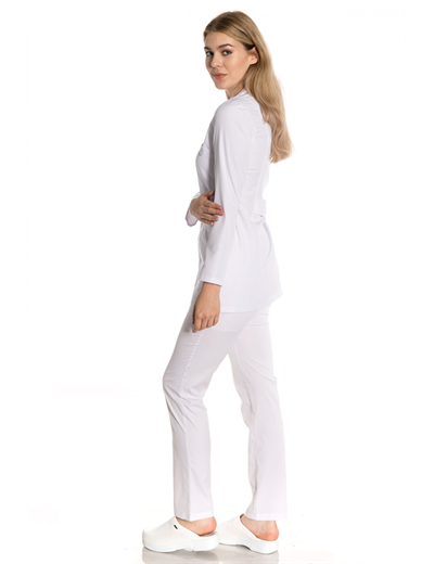 Kısa Boy Ceket Yaka Alpaka Doktor Önlüğü